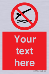 Custom prohibition no diving